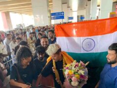 Harith Noah received warm welcome at Cochin International Airport